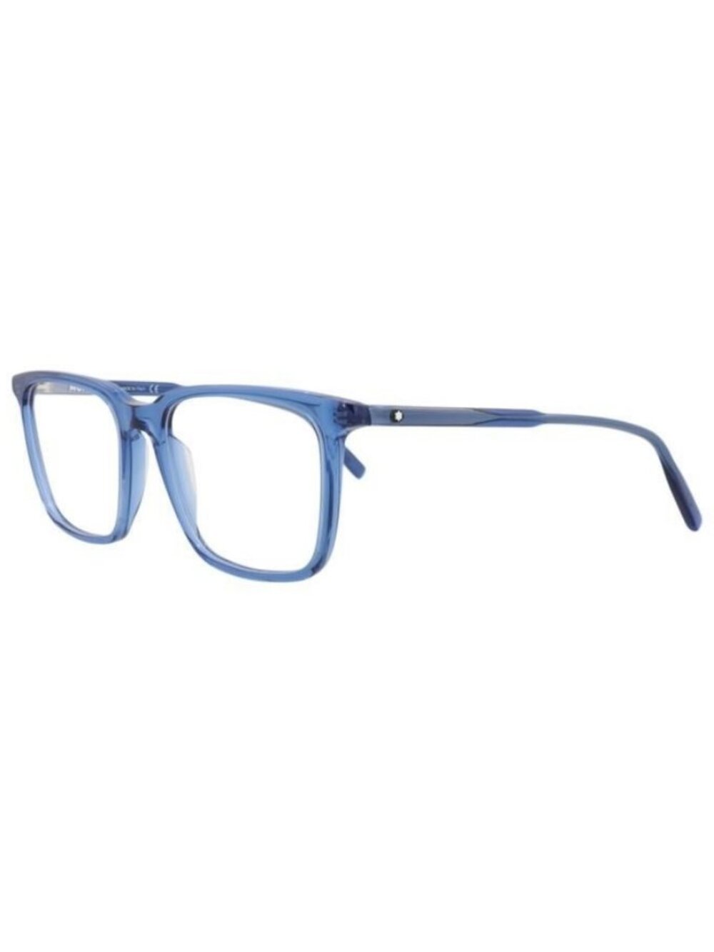New Montblanc Mens Square/Rectangle Blue Blue Transparent Fashion Designer Eyegl